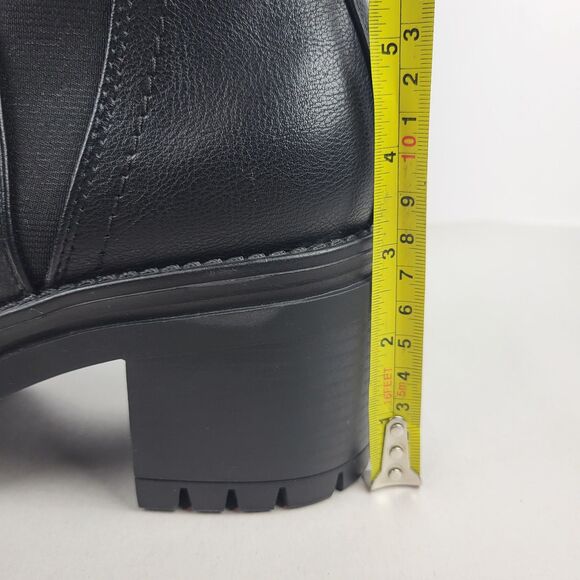MIA Rusty Chelsea Pull On Lug Sole Booties Black Elastic Closure Size 11 - Picture 3 of 14